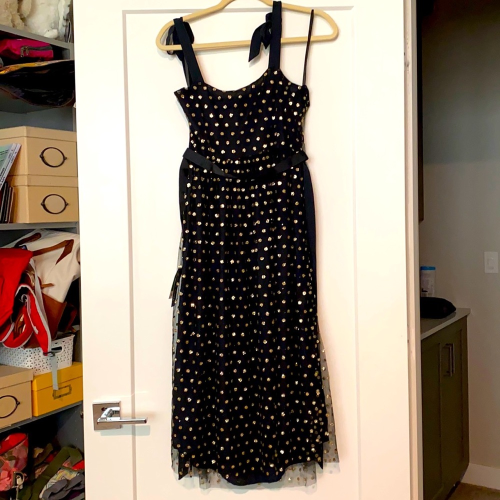 Black and gold glitter ModCloth dress